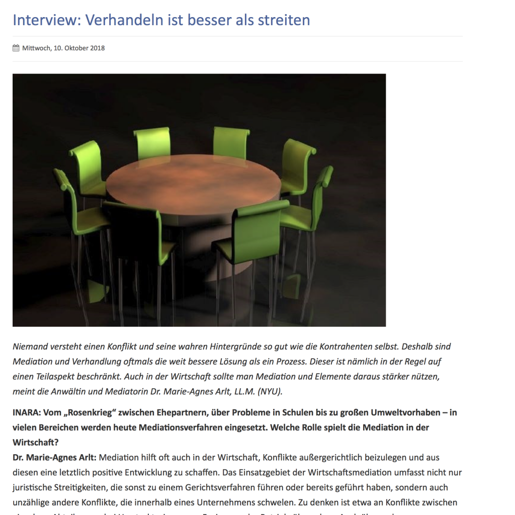 Interview with Dr. Marie-Agnes Arlt on inara.at