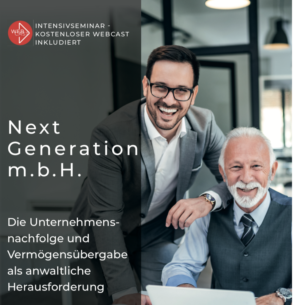 (Deutsch) Dr. Marie-Agnes Arlt hielt am 4.10.2019 im Rahmen des AWAK Seminars „Unternehmensnachfolge“ einen Vortrag zum Thema Corporate Conflict Management - Unternehmensnachfolge in Familienunternehmen. Der Rechtsanwalt (auch) als Mediator“