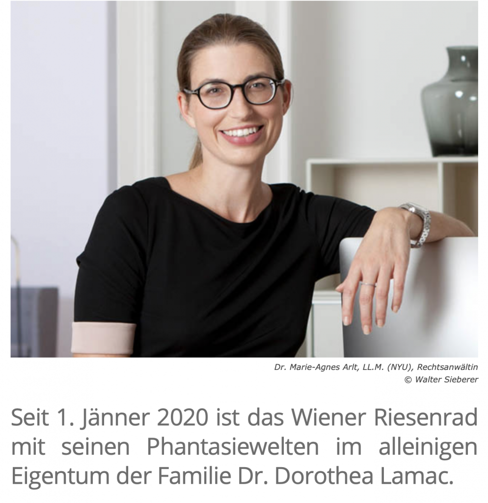(Deutsch) Dr. Marie-Agnes Arlt berät bei M&A – Kauf der Wiener Riesenrad Gruppe